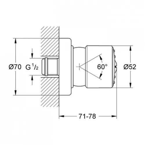 Grohe Relexa 1F oldalzuhany króm GR-28198000