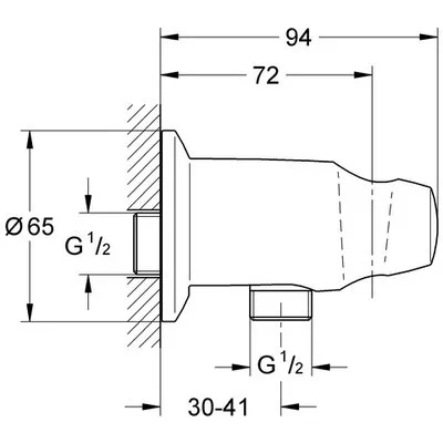 Grohe Movario fali csatlakozó könyök zuhanytartóval (28406000)