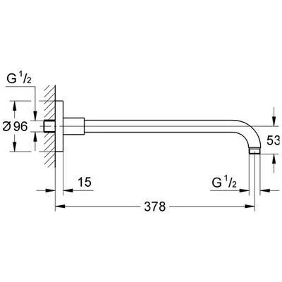 Grohe Rainshower modern zuhanykar 378 mm (28982000)