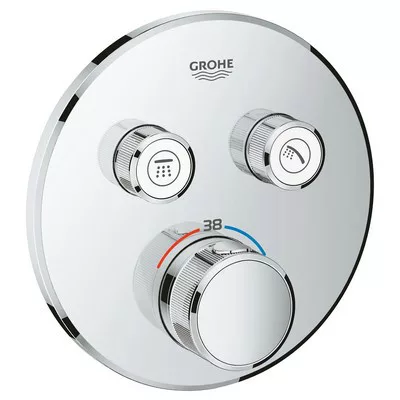 GROHE Grohtherm SmartControl süllyesztett termosztátos csaptelep 2 kifolyó GR-29119000 rajza