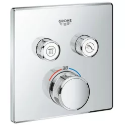 GROHE Grohtherm SmartControl süllyesztett termosztátos csaptelep 2 kifolyó GR-29124000 rajza