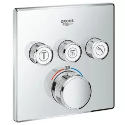 GROHE Grohtherm SmartControl süllyesztett termosztátos csaptelep 3 kifolyó GR-29126000 rajza