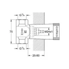 Grohe Sinfonia csempeszelep falon belüli 3/4 col GR-29813000
