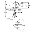 Grohe Eurosmart mosogató csaptelep kihúzható zuhanyfejjel GR-30305000