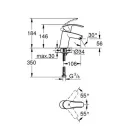 Grohe Eurosmart egykaros mosdó csaptelep S leeresztő nélkül króm (32467002)
