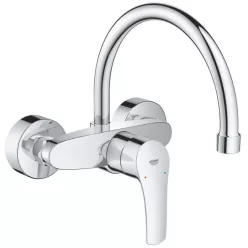 Grohe Eurosmart felsőíves fali mosogató csaptelep GR-32482003 rajza