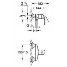 Grohe Eurosmart egykaros zuhanycsaptelep króm GR-33555002