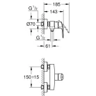 Grohe Eurosmart fali zuhany csaptelep GR-33555003