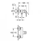 Grohe Eurosmart zuhany csaptelep matt fekete GR-335552433