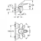 Grohe Eurostyle zuhany csaptelep króm GR-33590003