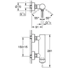 Grohe Essence New egykaros zuhany csaptelep króm 33636001