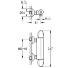 Grohe Grohtherm 1000 termosztátos zuhany csaptelep GR-34143003