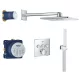 Grohe Grohtherm SmartControl süllyesztett termosztátos zuhanyrendszer komplett GR-34706000 rajza