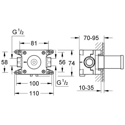 GROHE Rapido C belsőegység elzáró szelephez GR-35028000