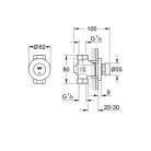 Grohe Euroeco Cosmopolitan S önelzáró átmenőszelep króm (36268000)
