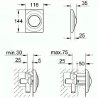Grohe Surf vizelde nyomólap króm (37018000)