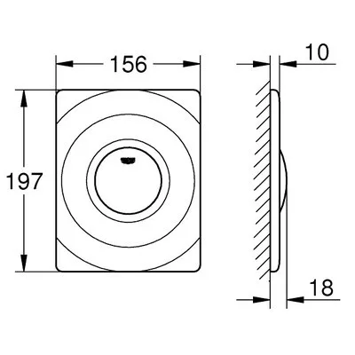 Grohe Surf nyomólap króm GR-37063000