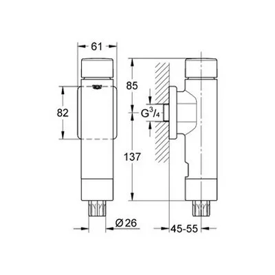Grohe Rondo A.S. WC öblítőszelep (37347000)