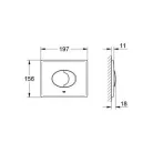 Grohe Skate Air fekvő nyomólap mattkróm ( 38506P00)