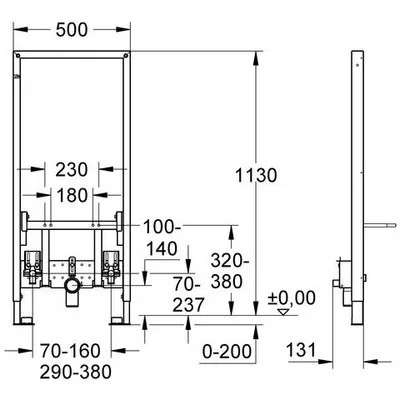 Grohe Rapid SL szerelőkeret bidéhez (38553001)