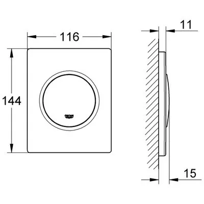 Grohe Nova Cosmopolitan vizelde nyomólap (38804000)