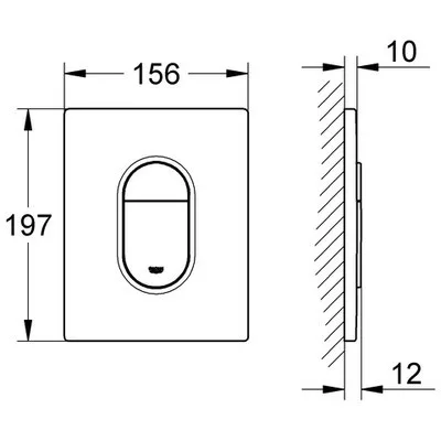 Grohe Arena Cosmopolitan nyomólap króm (38844000)