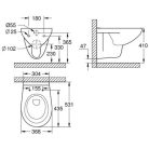 Grohe Bau Ceramic fali WC perem nélküli GR-39427000