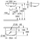Grohe Bau Ceramic fali mosdó 55 cm GR-39440000