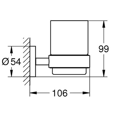 Grohe Essentials üvegpohár tartóval GR-40447001