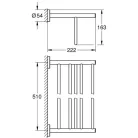 Grohe BauCosmopolitan törölköző tartó polc GR-40462001