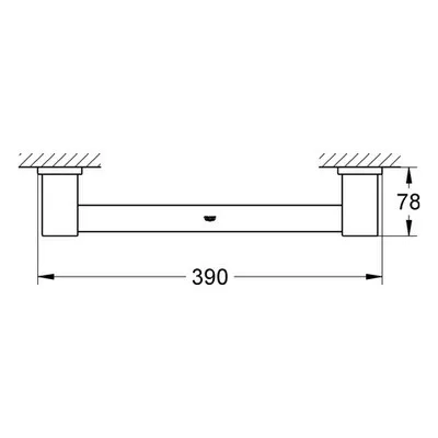 Grohe Essentials Cube kádkapaszkodó króm GR-40514001