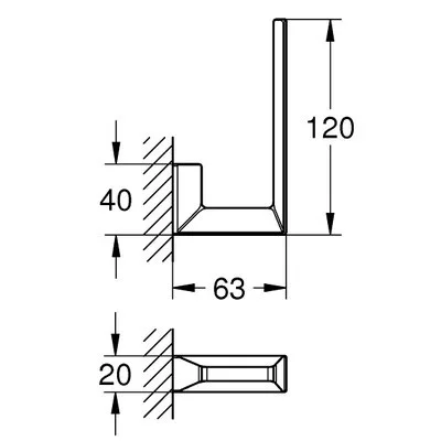 Grohe Selection Cube tartalék WC papír tartó GR-40784000