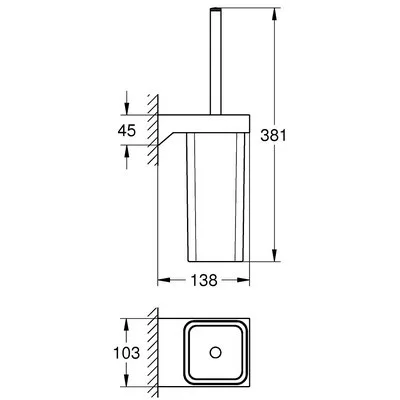 Grohe Selection Cube fali WC kefe GR-40857000
