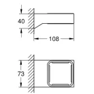 Grohe Selection Cube szappan és pohártartó konzol GR-40865000