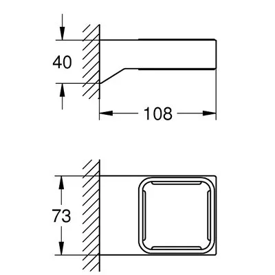 Grohe Selection Cube szappan és pohártartó konzol GR-40865000