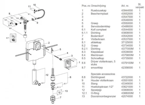 Grohe WC tartály tömítés 10 db GR-4388000M