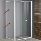 Aqualine Amico GS90 zuhanyfal fehér profil transparent üveg GS90