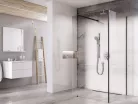 Ravak Walk-In Corner Szett 110x80, zuhanykabin fekete+transparent