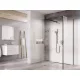 Ravak Walk-In Corner Szett 110x80, zuhanykabin fekete+transparent