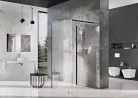 Ravak Walk-In Corner Szett 110x80, zuhanykabin fekete+transparent