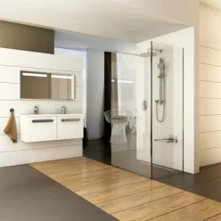   Ravak Walk-In Corner 110x80 cm zuhanyfal fényes alu profil transparent üveg (GW1CD4C00Z1)