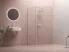 Ravak Walk-In Corner Szett 110x80, zuhanykabin matt fehér+transparent