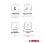 Ravak Walk-In Corner Szett 110x80, zuhanykabin matt fehér+transparent