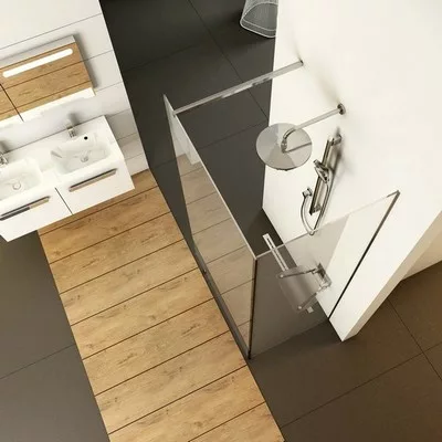 Ravak Walk-In Corner 120x90 cm zuhanyfal fényes alu profil transparent üveg (GW1CG7C00Z1)