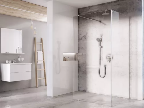 Ravak Walk-In Corner Szett 120x90, zuhanykabin krómhatású+transparent