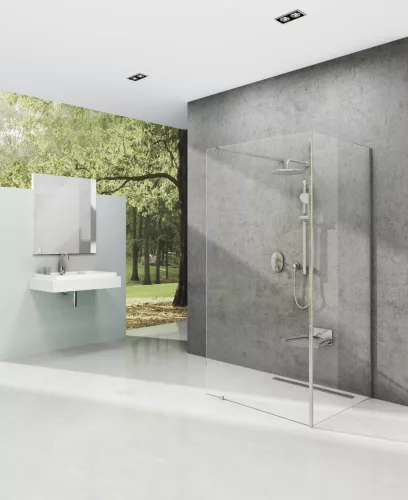 Ravak Walk-In Corner Szett 120x90, zuhanykabin krómhatású+transparent