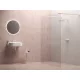 Ravak Walk-In Free Szett 120, zuhanykabin matt fehér+transparent