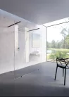 Ravak Walk-In Free Szett 130,  zuhanykabin fekete+transparent