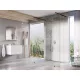 Ravak Walk-In Free Szett 140, zuhanykabin fekete+transparent