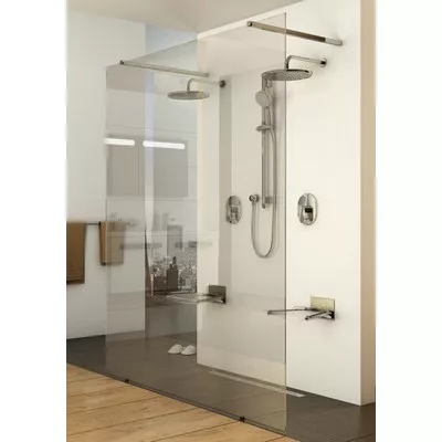 Ravak Walk-In Free 160 zuhanyfal fényes alu profil transparent üveg (GW9FS0C00Z1)